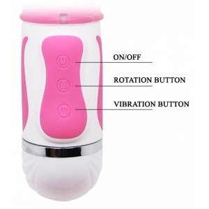 Vibrator Rabbit Rotație Și Împingere Fascination Roz Thumb 7