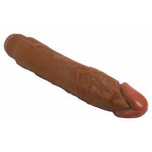 Vibrator Realist Ergonomic Pentru Cuplu 24cm Multi‑viteze Maro Thumb 3