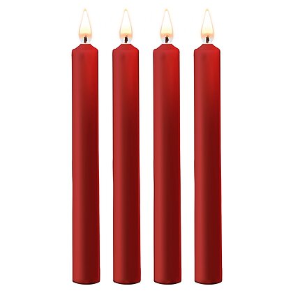 Set 4 Lumânări Teasing Wax Large Roșu