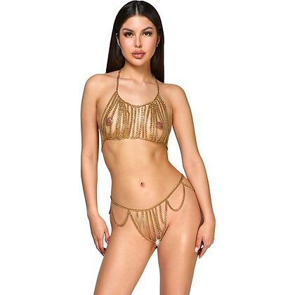 Cottelli Collection – Bikini Din Lanț Auriu, Ajustabil