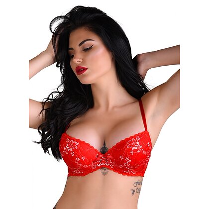 Sutien Daring Intimates Demi Floral Lace Rosu