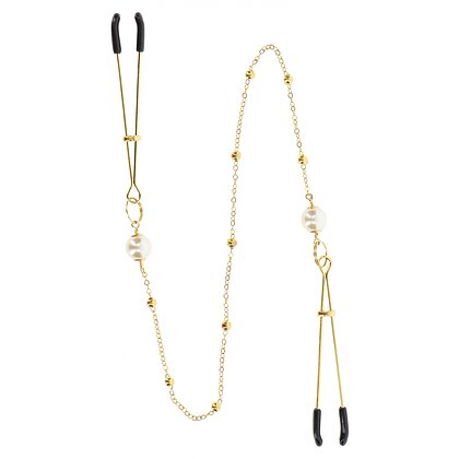 Cleme Pentru Sfârcuri Deluxe Chain Auriu