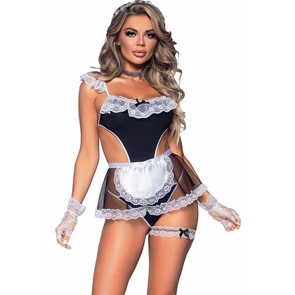 Costum Leg Avenue Maid to Order Negru