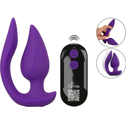 Sweet Smile Plug Panty 2în1, Reîncărcabil, 7 Moduri Mov