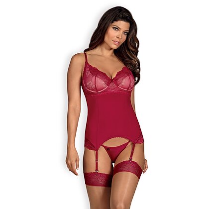 Corset Roșu Obsessive Rosalyne