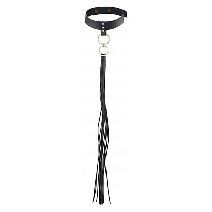 Zgardă cu Lesă Maze Tassel Choker Negru