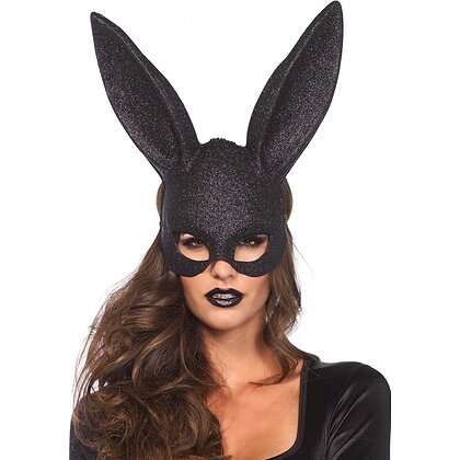 Mască Glitter Masquerade Rabbit Negru