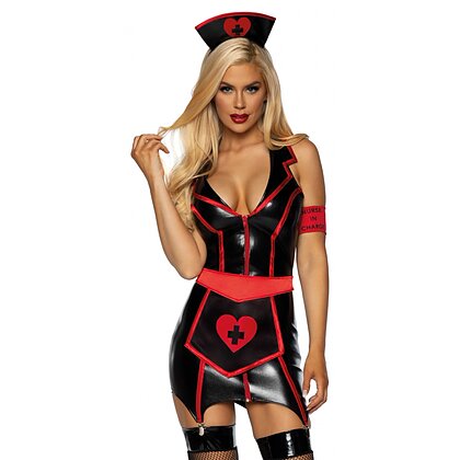 Costum Leg Avenue Naughty Nurse Roșu