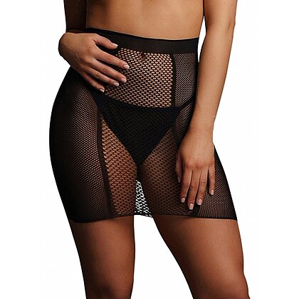 Fusta Le Desir High-Waist Fishnet Negru