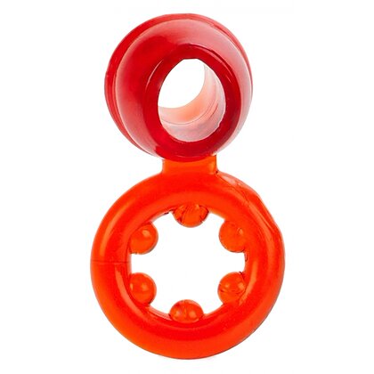 Inel Penis Dual Support Magnum Roșu