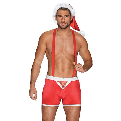 Costum Obsessive Mr Claus Roșu