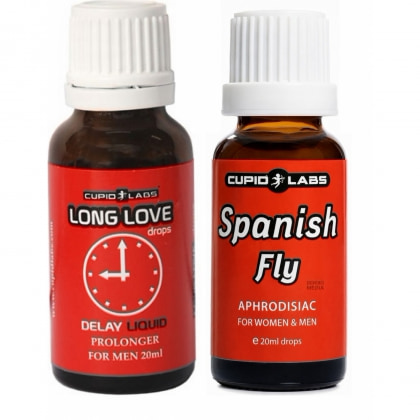 Pachet Picături Afrodisiace Spanish Fly 20ml + Picături Ejaculare Precoce Long Love 20ml