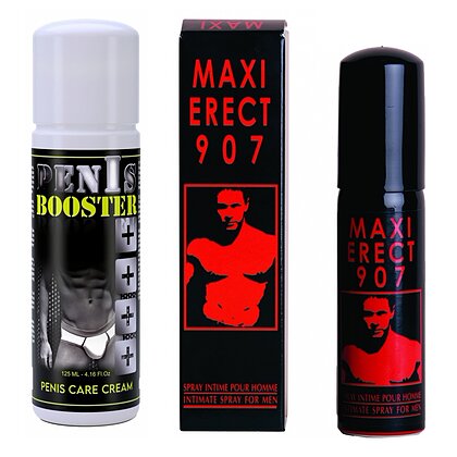 Pachet Cremă Pentru Potență Penis Booster 125ml + Spray Pentru Potență Maxi Erect 907
