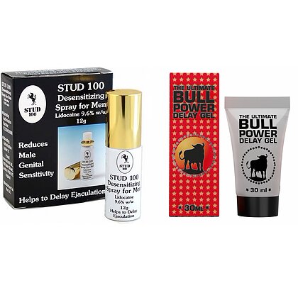 Pachet Spray Stud 100 Original + Gel Ejaculare Prematură Bull Power Delay 30ml