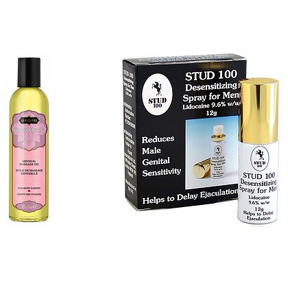 Pachet Spray Stud 100 Original + Ulei Masaj Grădina Plăcerii Kama Sutra 236ml