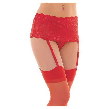 Portjartier Cu Dresuri Amorable Claudya Roșu