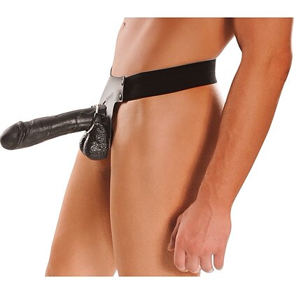 Strap-on Hollow 25cm Negru