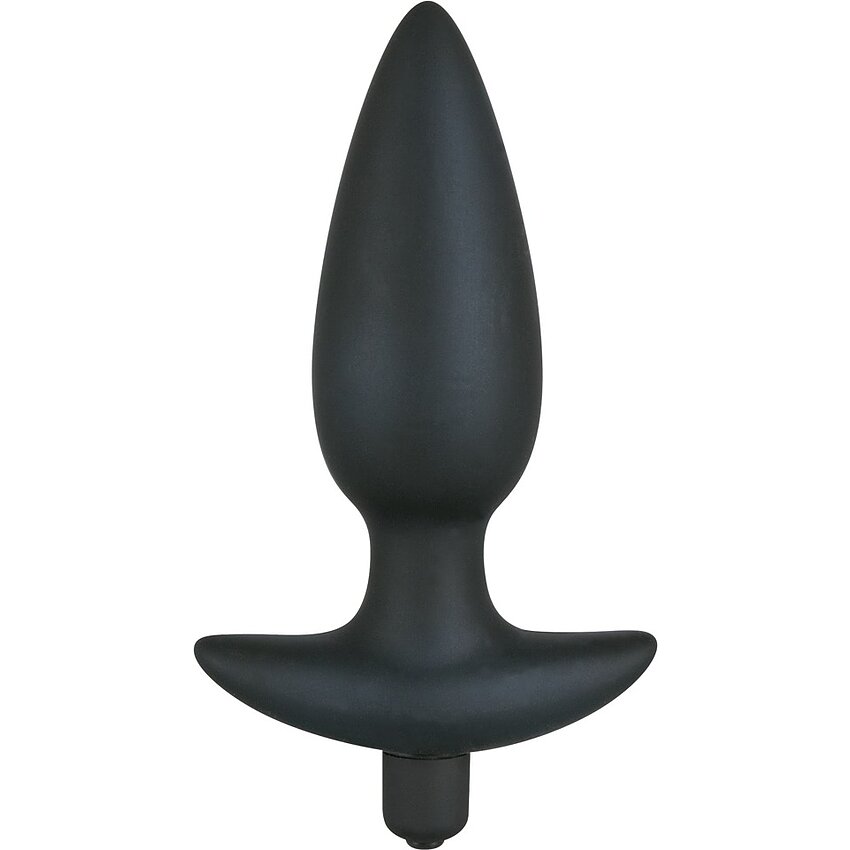 Anal Plug Cu Vibrații Black Velvet Large Negru