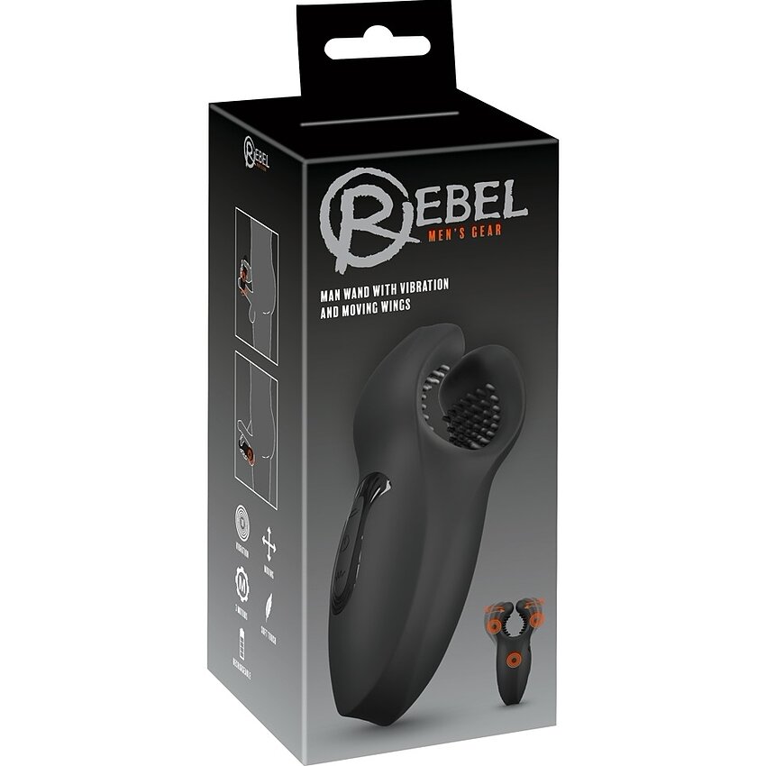 Rebel Man Wand 3 Motoare, 10x10 Moduri, Reîncărcabil