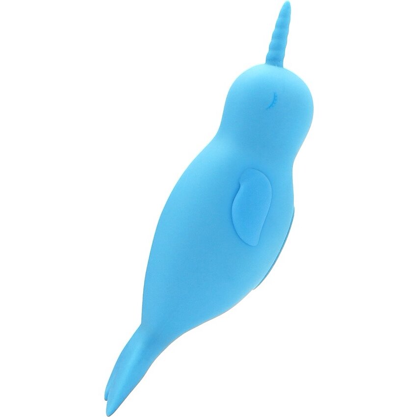 Unihorn Narwhal – Dublu Vibrator Clitoridian, 10 Moduri Albastru