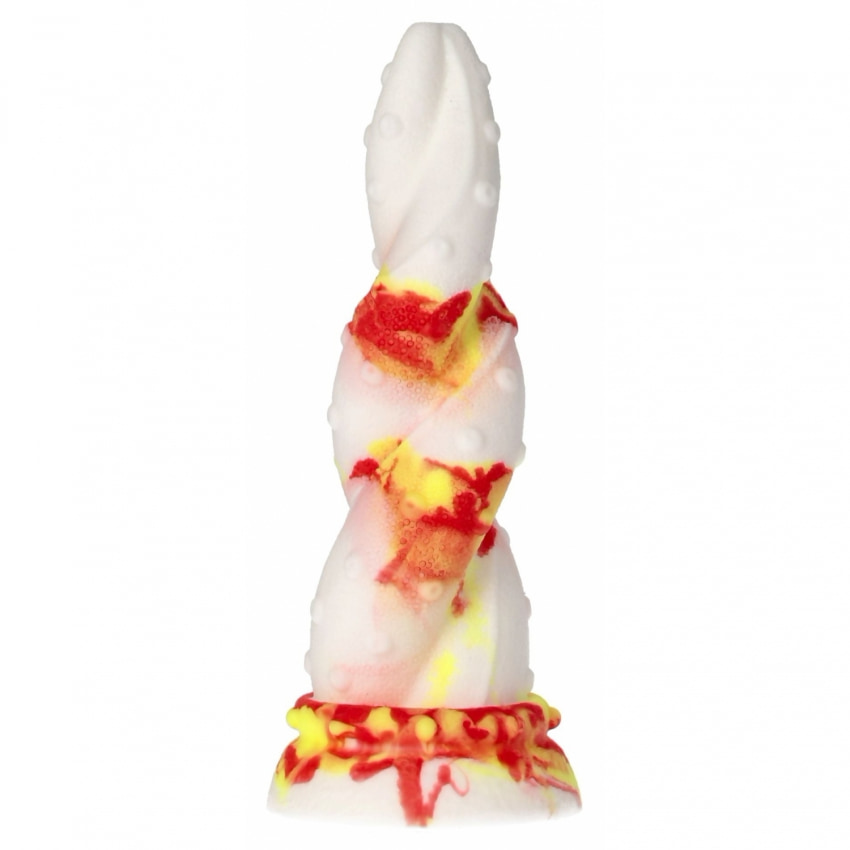 Jafarlo Monster – Dildo Din Silicon cu Ventuză Roșu