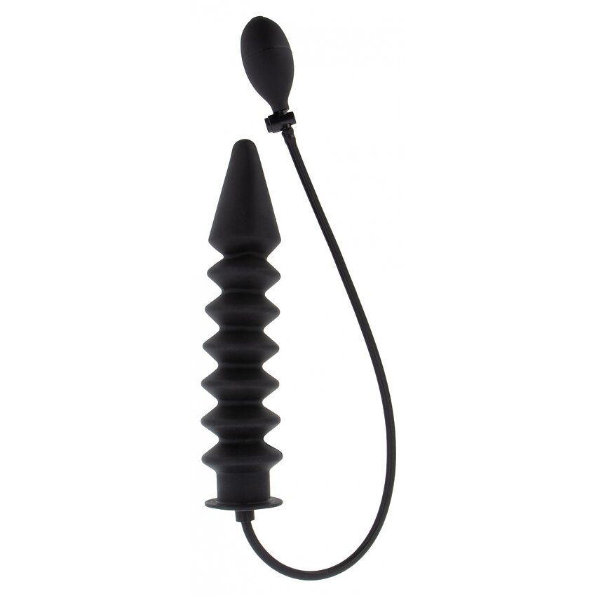 Plug Anal Gonflabil Hidden Desire — Striații Negru 28cm