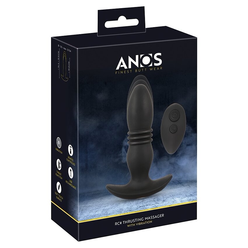 ANOS Plug Anal Vibrator Thrusting — 10 Vibraţii, 6 Impingeri