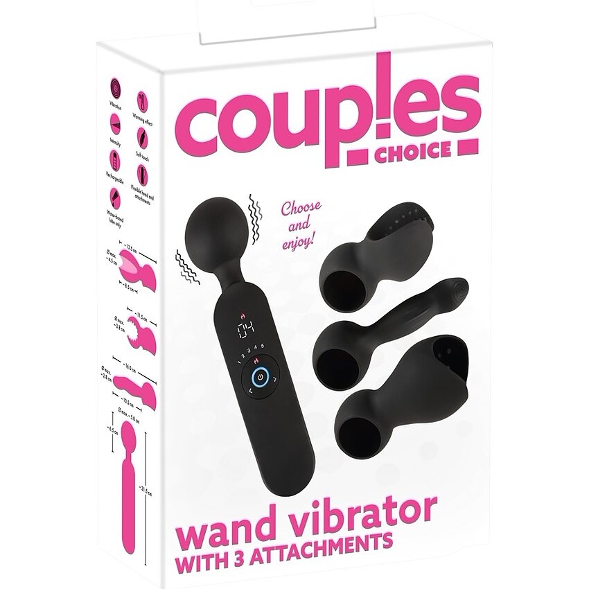 Couples Choice Wand – 12 Moduri, încălzire 41°C, Reîncărcabil