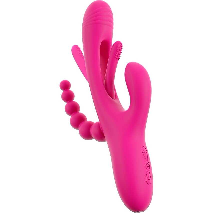 Triple Vibe Flicking – 3 Motoare, 7 Viteze, Reîncărcabil Roz