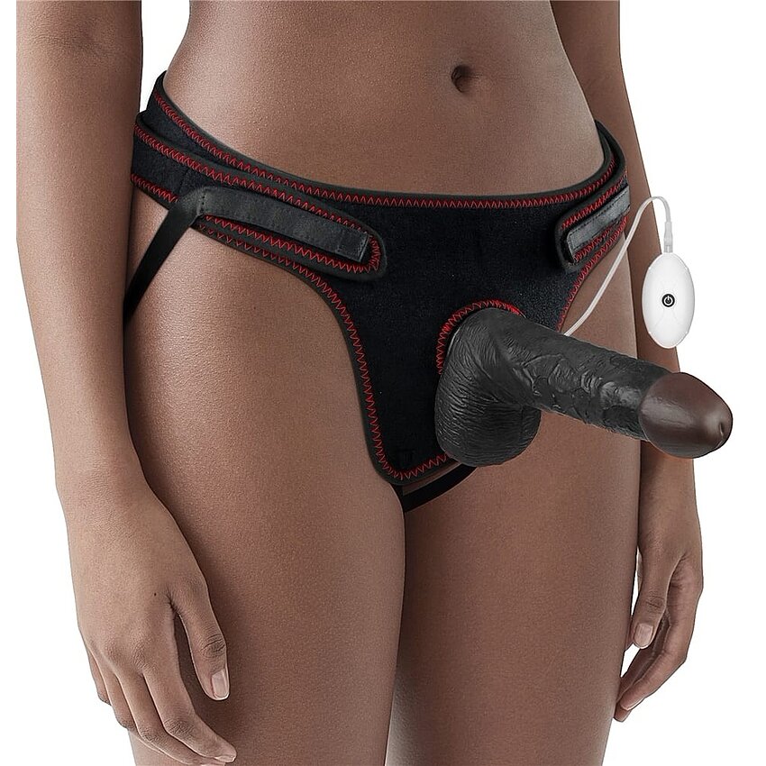 Strap-On Ajustabil Cu 10 Funcții De Vibrație Maro