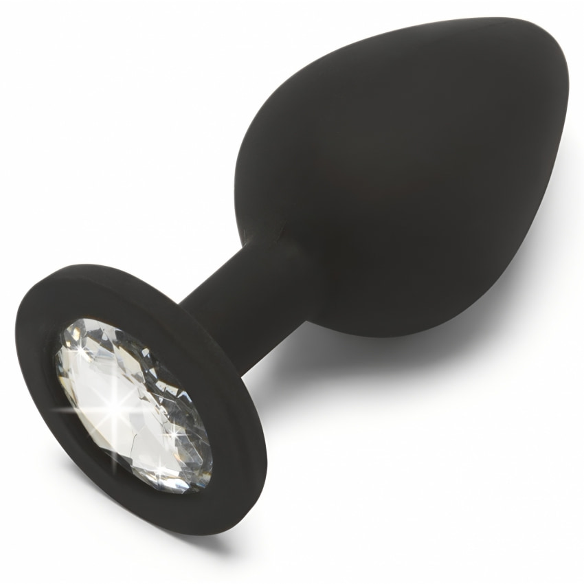 Anal Plug Diamond Jewel Medium Negru