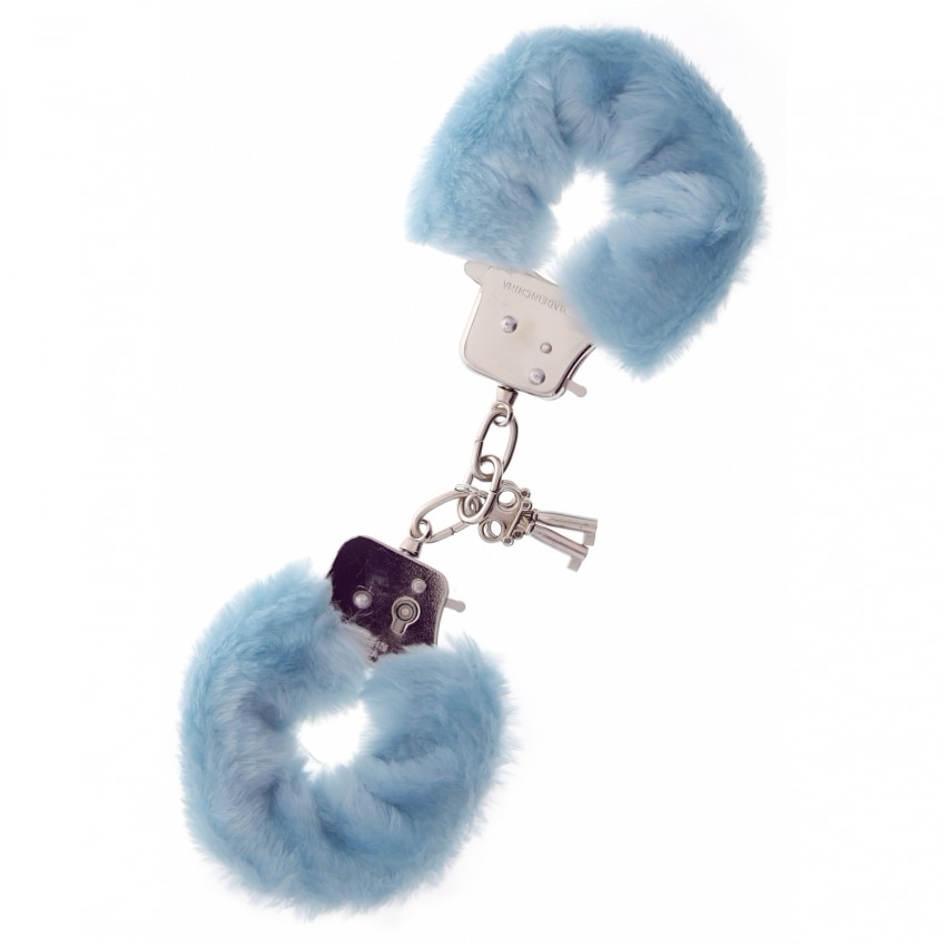 Cătușe Metal Handcuff With Plush Albastru