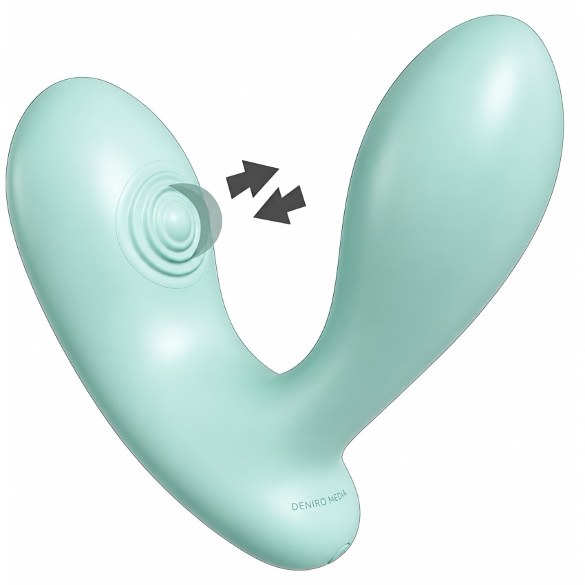 DuoVibe II – Vibrator punct G cu Tapping, 9 Moduri, Reîncărcabil Verde