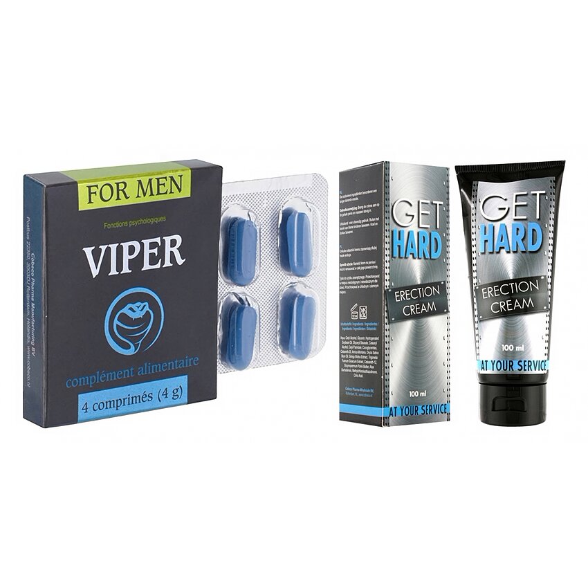 Pachet Cremă Get Hard + Pastile Viper FR 4