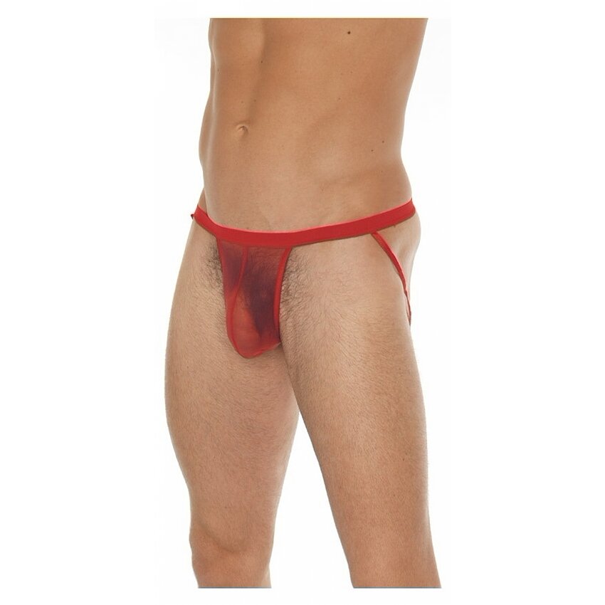 Chilot Amorable Transparent Jockstrap Rosu S-L
