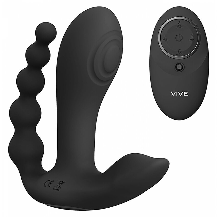 Vibrator Pulse Wave And Vibrating Dublă Acțiune Negru