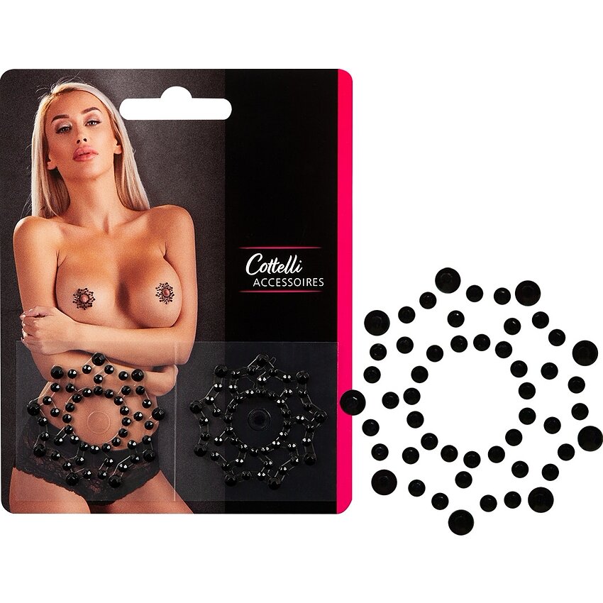 Nipple Stickers Star Negru
