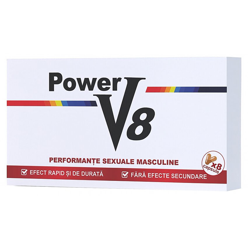 Pastile Pentru Erecție Și Potență Power V8 8buc