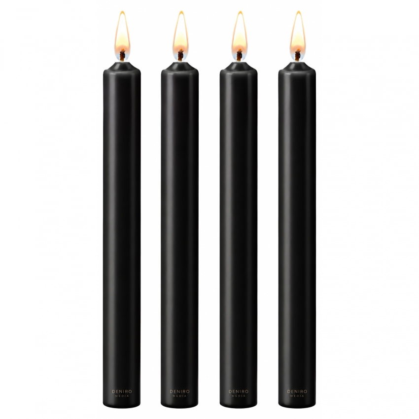 Set 4 Lumânări Negru