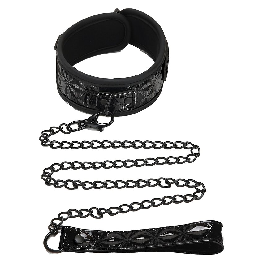 Zgardă și Lesă Whipsmart Diamond Negru